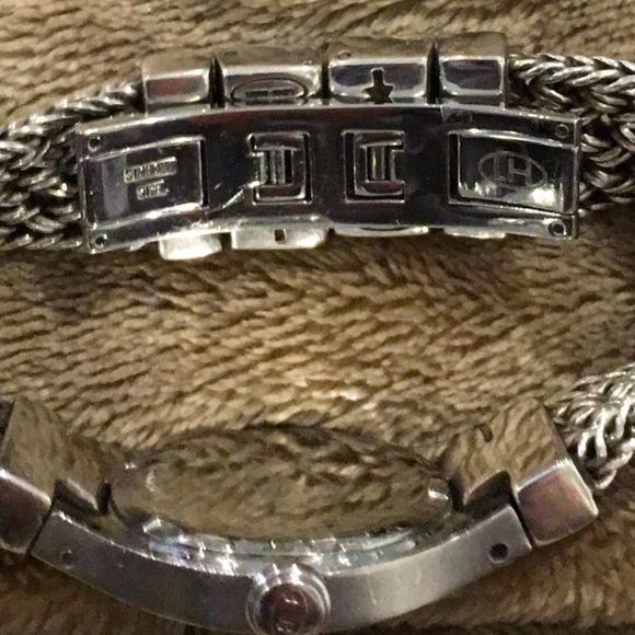 LOIS HILL Watch Sterling Silver Thai Weave Bracelet Floral Lugz Watch - Picture 9 of 16